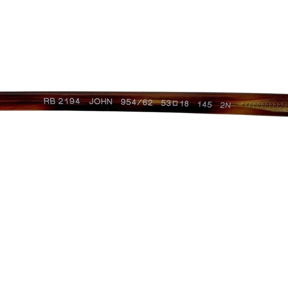 Ray-Ban John Sunglasses Square Havana Frames and Case RB2194 - Picture 8 of 11